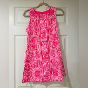 Lilly Pulitzer Donna Square Neck Romper Pinata pink New Blooms